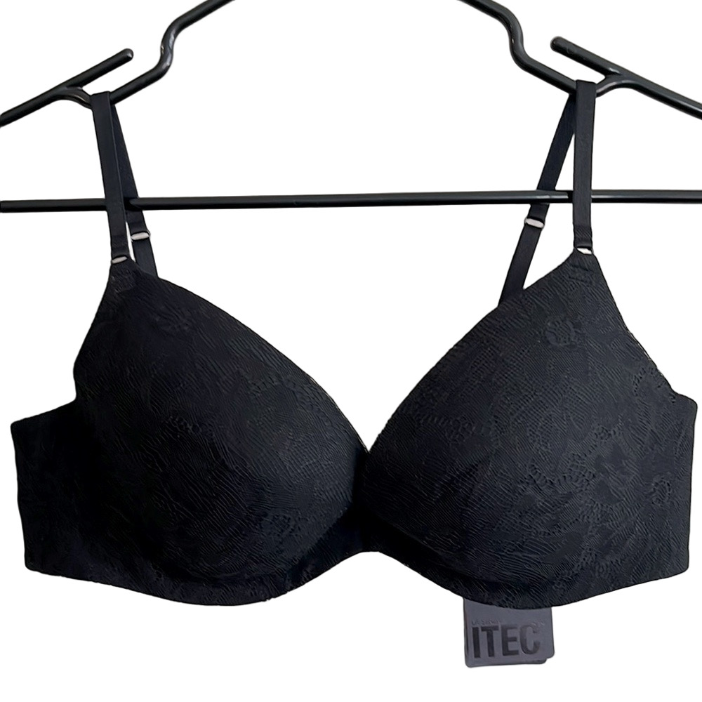 40 NWT❗️LaSenza 40C Itec Evolution Padded Underwire Lace BLACK Bra